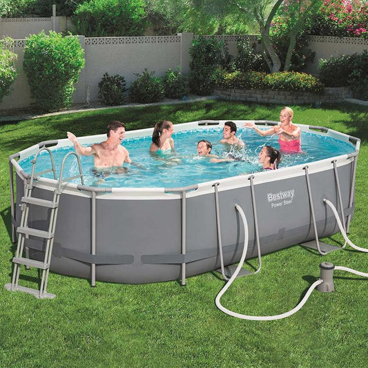 Piscina fuori terra con struttura d'acciaio Power Steel 488 x 305 x 107 cm